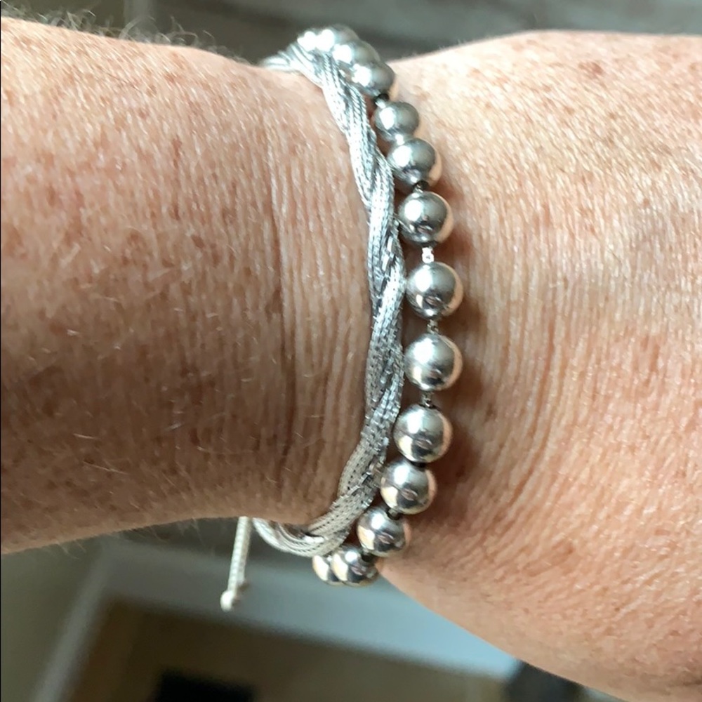 Sterling Silver Twisted Mesh Bracelet - Picture 5 of 6